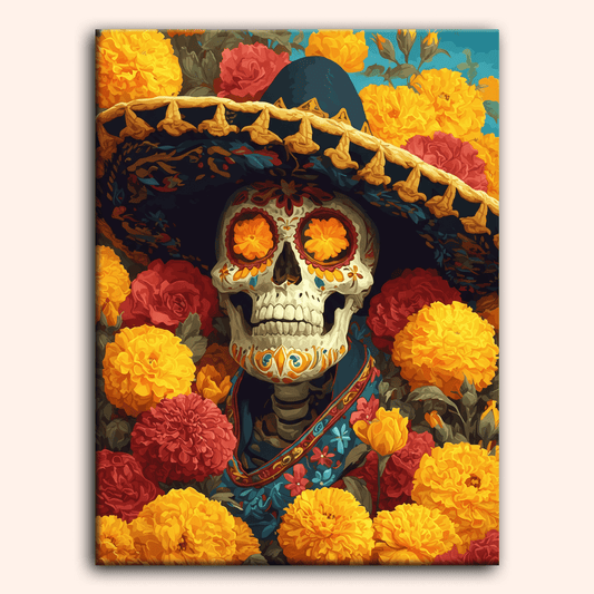 Paint by numbers - Sombrero Skull - MyArt