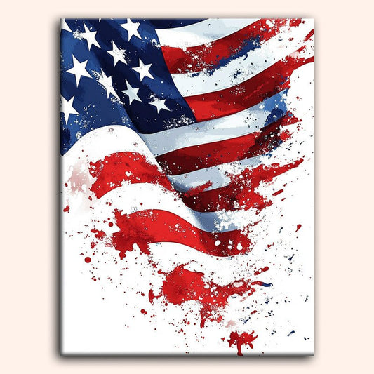 Paint by numbers - Splattered Flag - MyArt