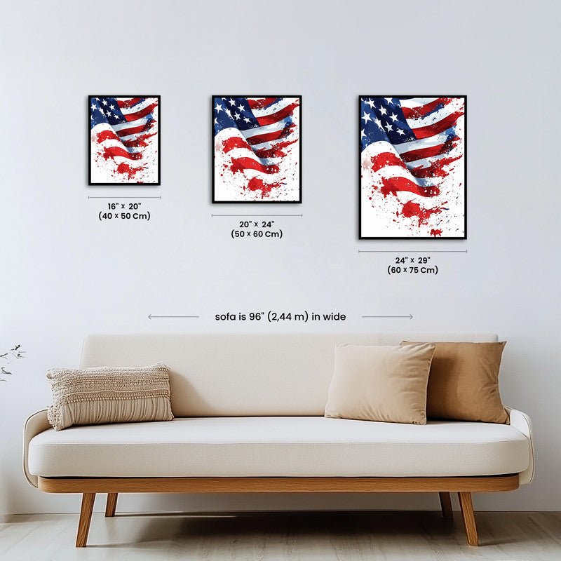 Paint by numbers - Splattered Flag - MyArt