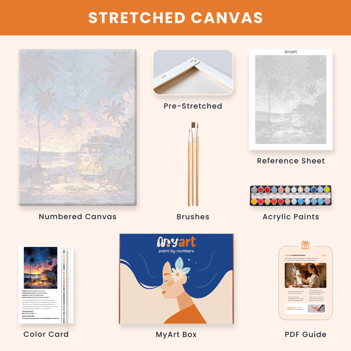 Paint by numbers - Starry Campfire - MyArt