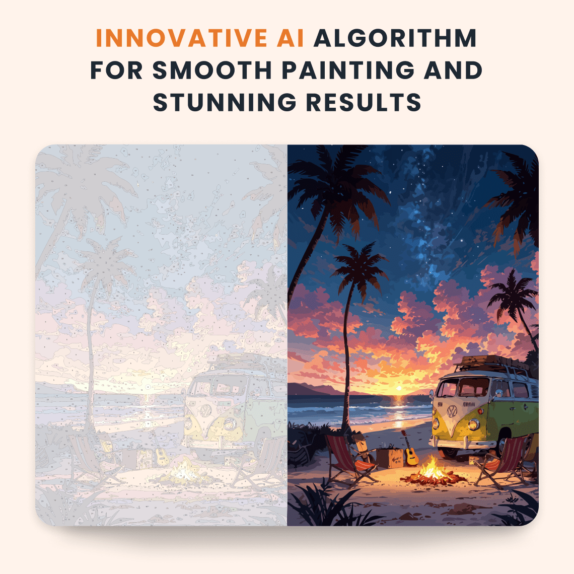 Paint by numbers - Starry Campfire - MyArt