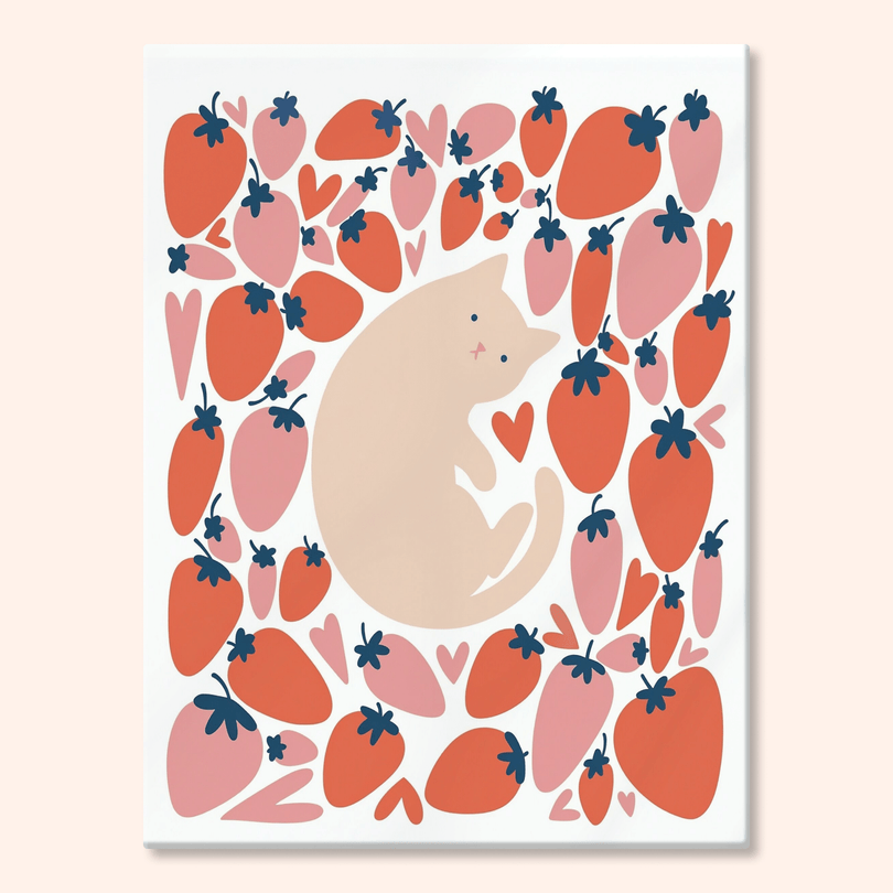 Paint by numbers - Strawberry Cat - MyArt