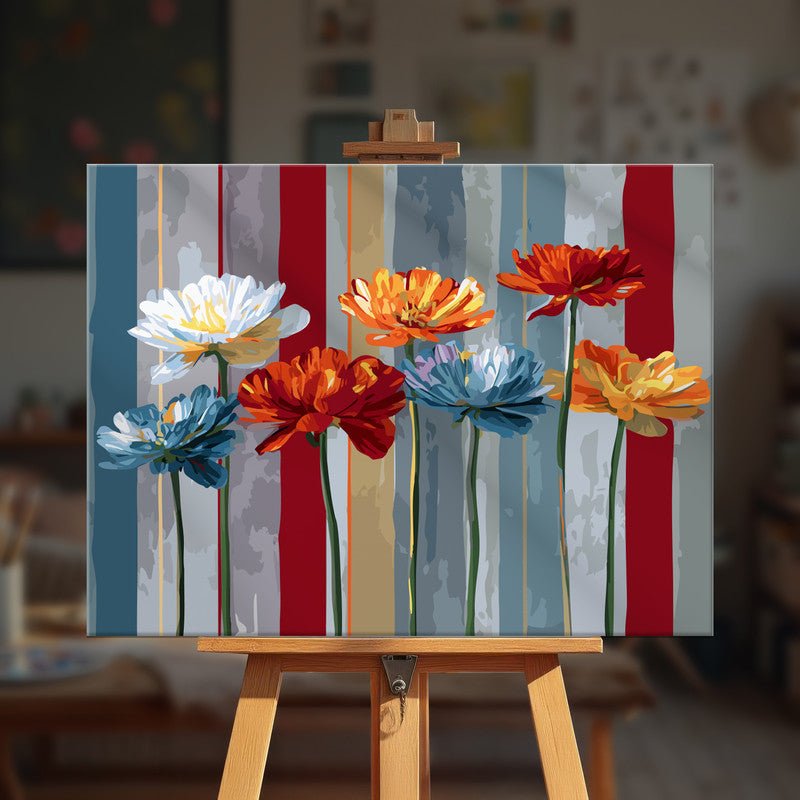 Paint by numbers - Striped Bloom - MyArt