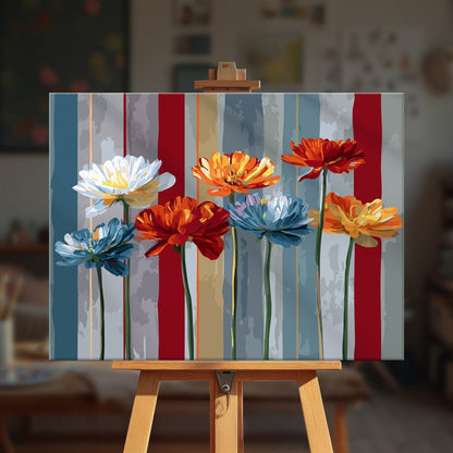 Paint by numbers - Striped Bloom - MyArt