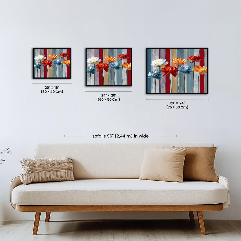 Paint by numbers - Striped Bloom - MyArt