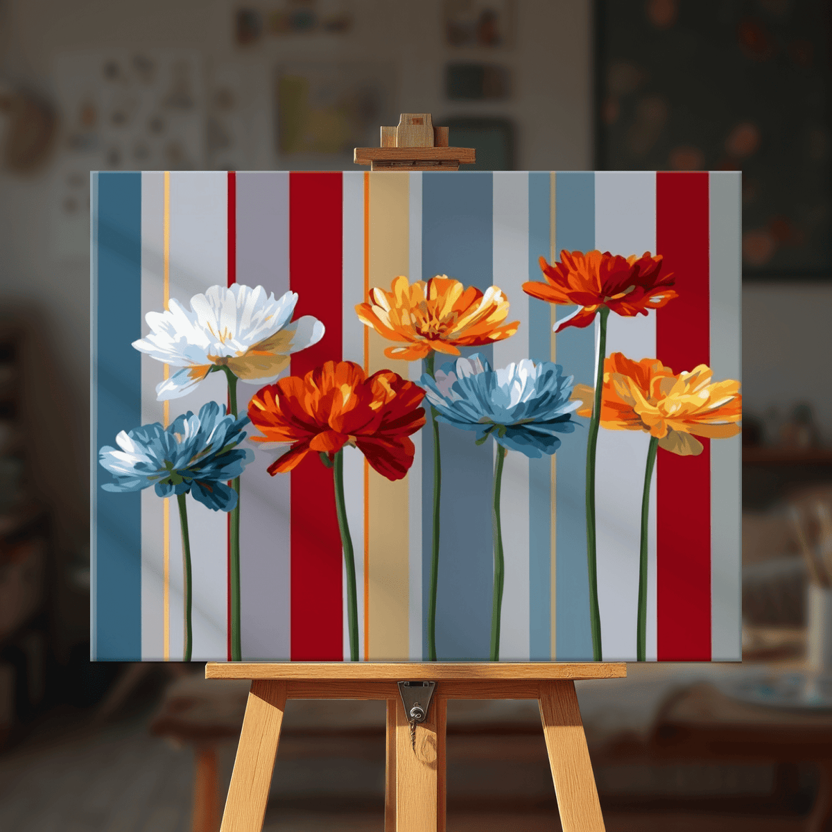 Paint by numbers - Striped Bloom - MyArt