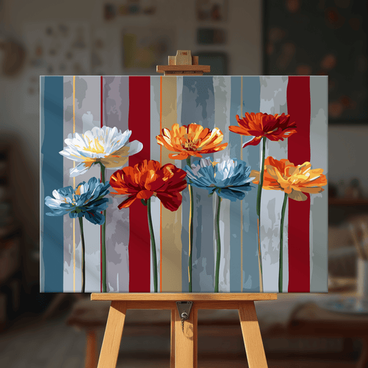 Paint by numbers - Striped Bloom - MyArt
