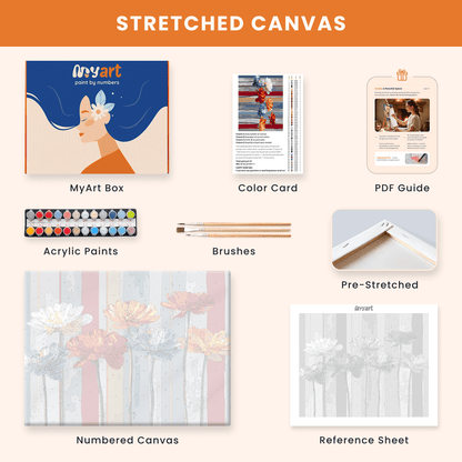 Paint by numbers - Striped Bloom - MyArt