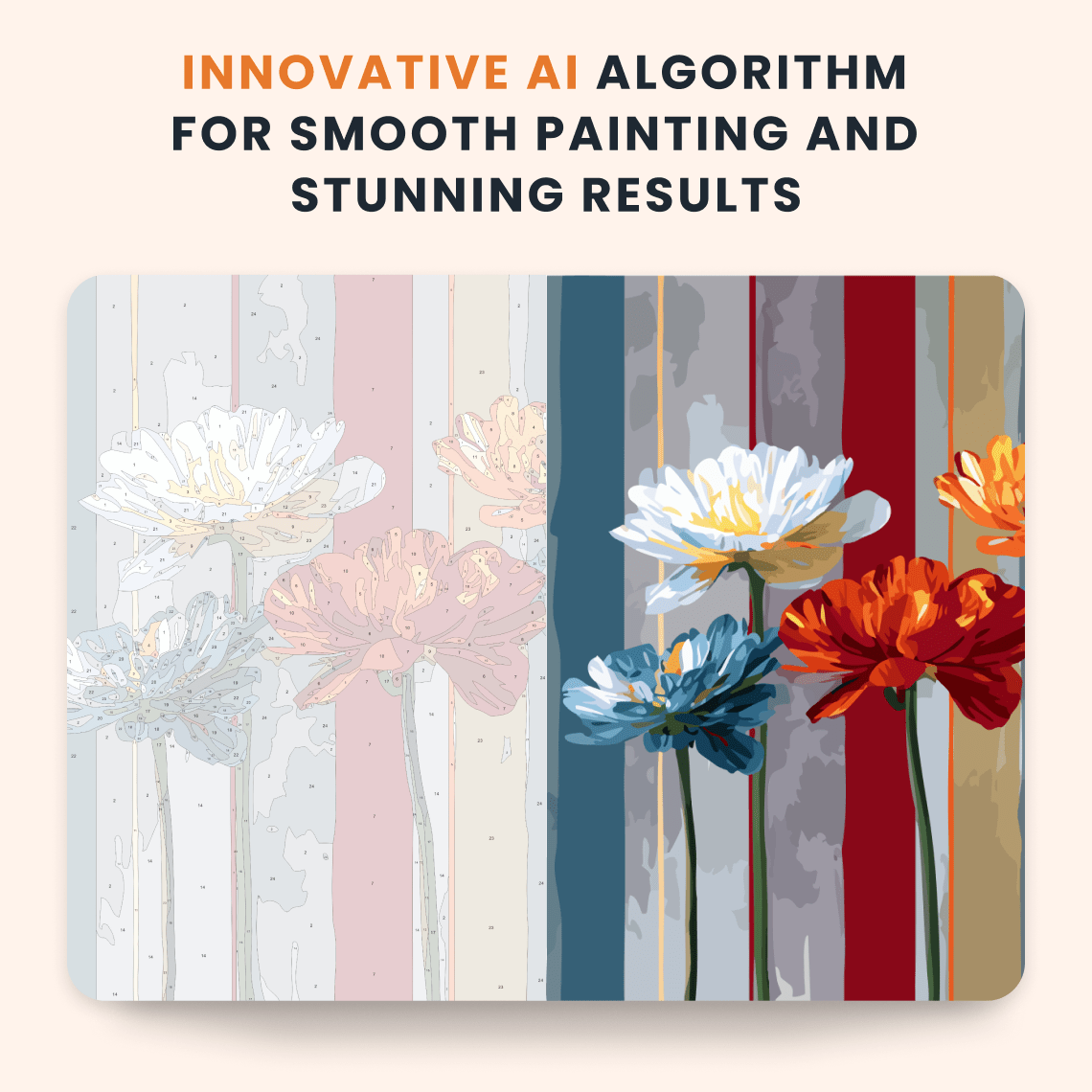 Paint by numbers - Striped Bloom - MyArt