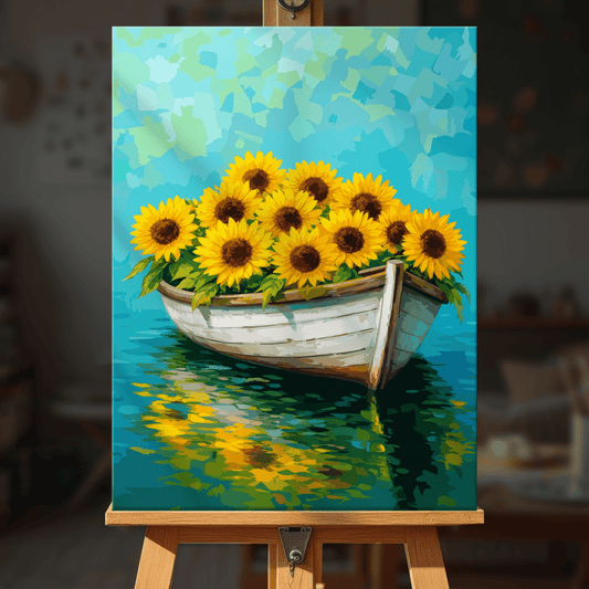 Paint by numbers - Sunflower Boat - MyArt
