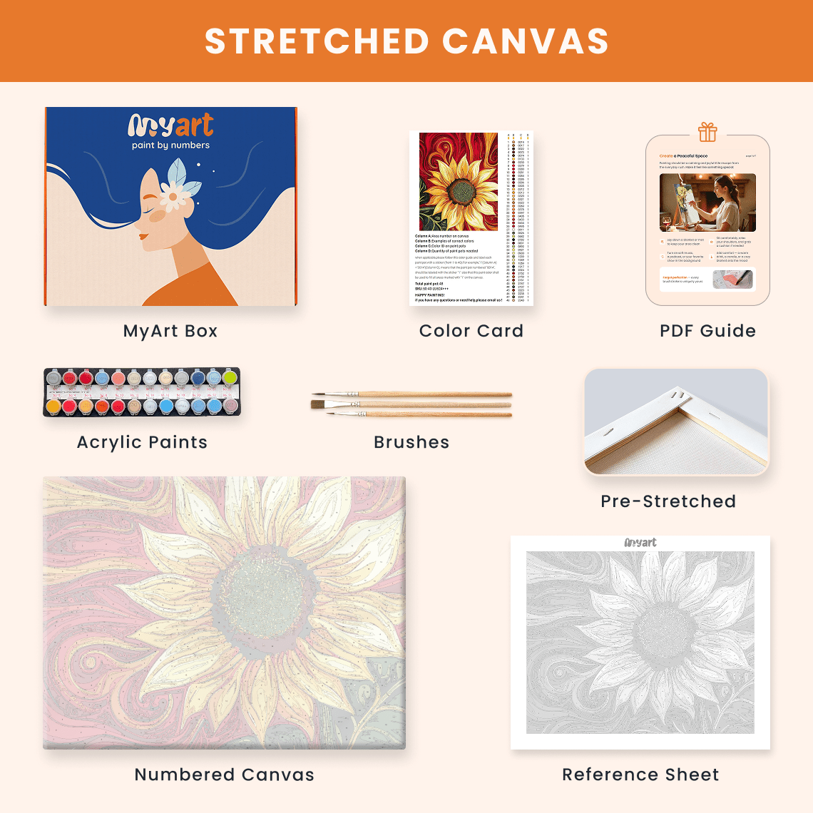 Paint by numbers - Sunflower Fire - MyArt