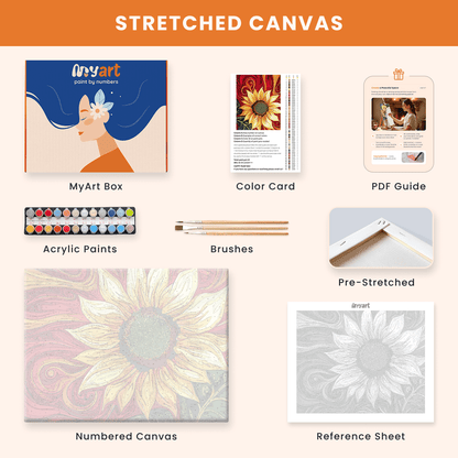 Paint by numbers - Sunflower Fire - MyArt