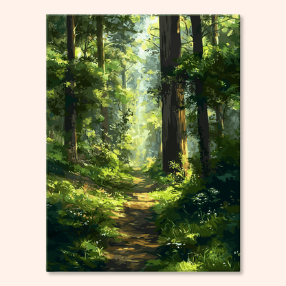 Paint by numbers - Sunlit Forest - MyArt