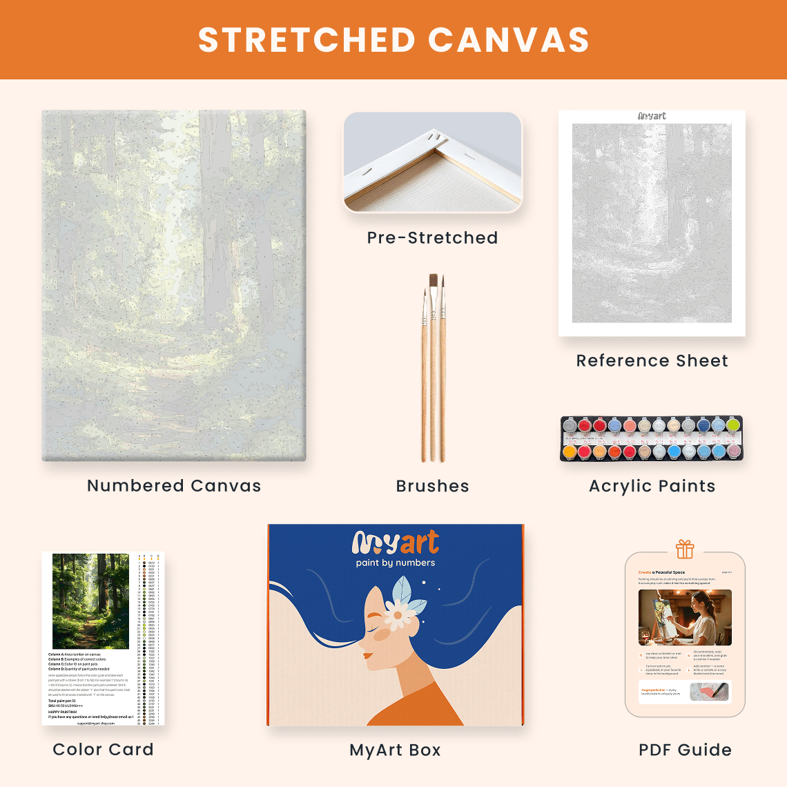 Paint by numbers - Sunlit Forest - MyArt