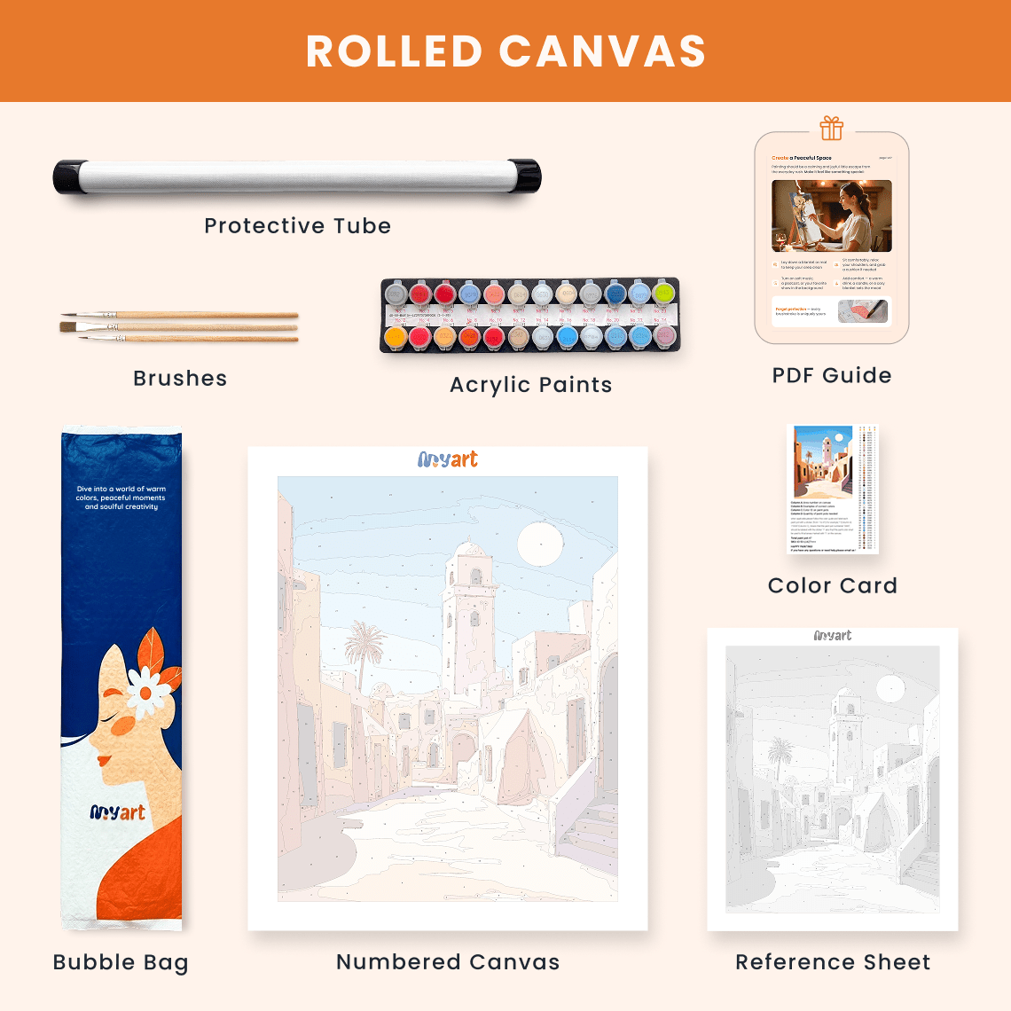 Paint by numbers - Sunlit Minaret - MyArt