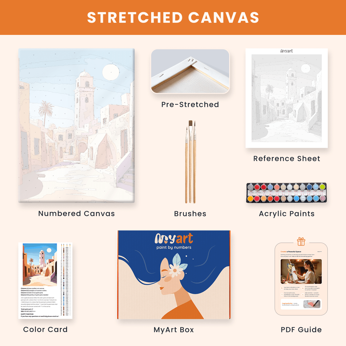 Paint by numbers - Sunlit Minaret - MyArt