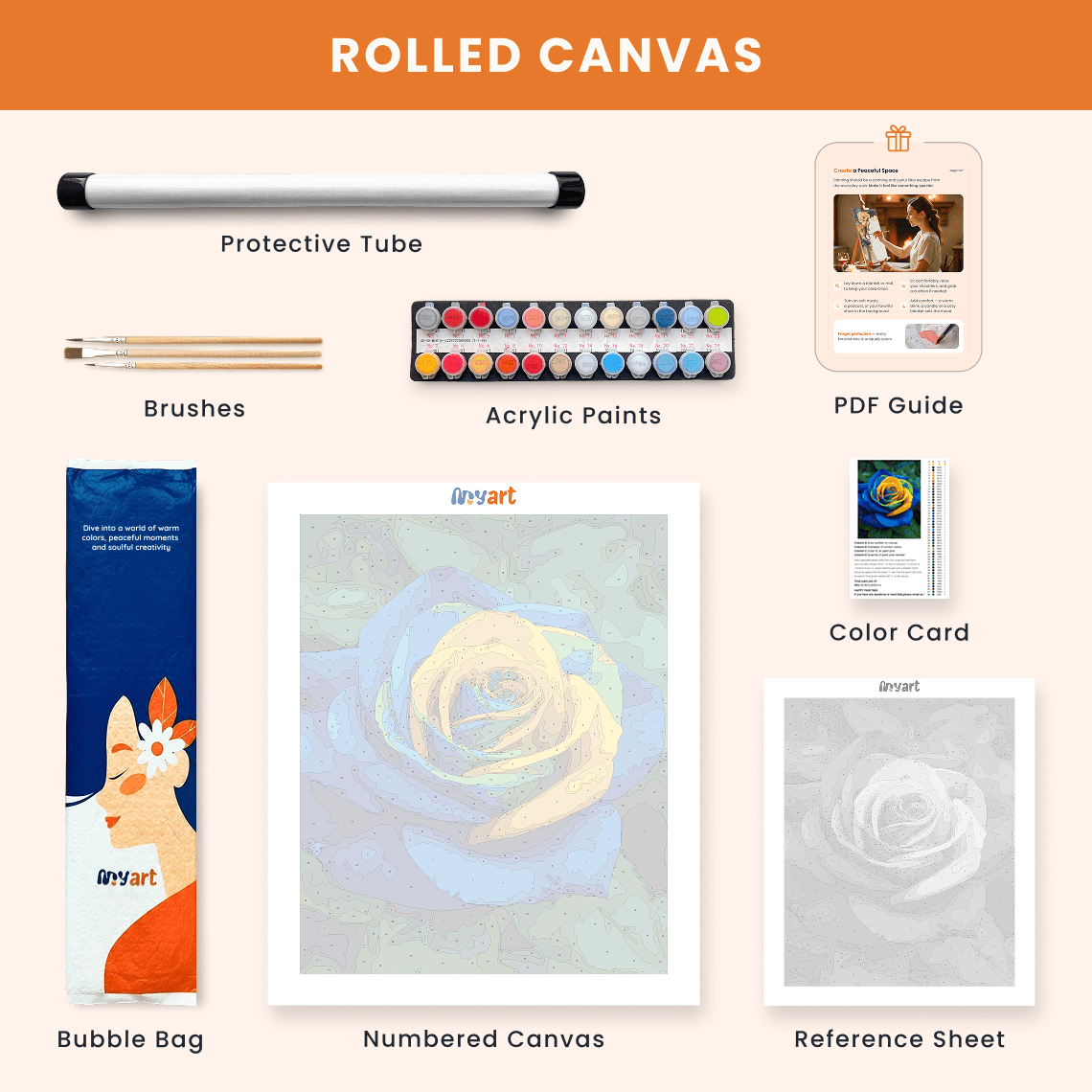 Paint by numbers - Sunrise Rose - MyArt