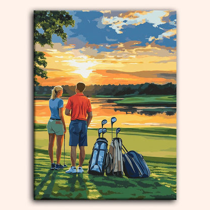 Paint by numbers - Sunset Fairway - MyArt