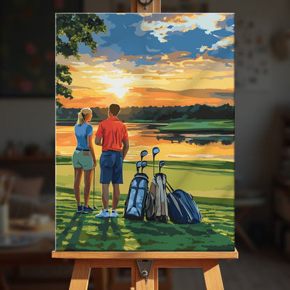 Paint by numbers - Sunset Fairway - MyArt