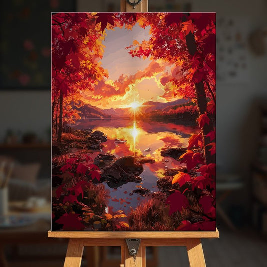 Paint by numbers - Sunset Lake - MyArt