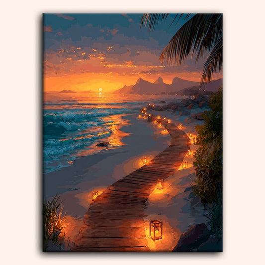 Paint by numbers - Sunset Promenade - MyArt