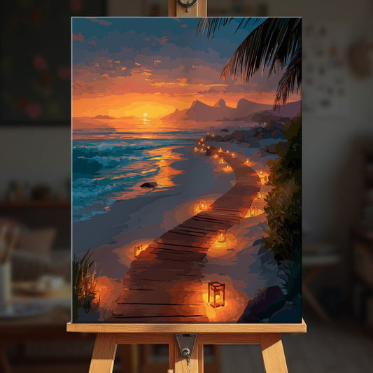 Paint by numbers - Sunset Promenade - MyArt