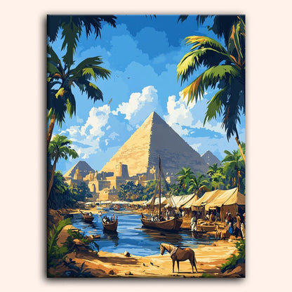 Paint by numbers - Sunset Pyramid - MyArt