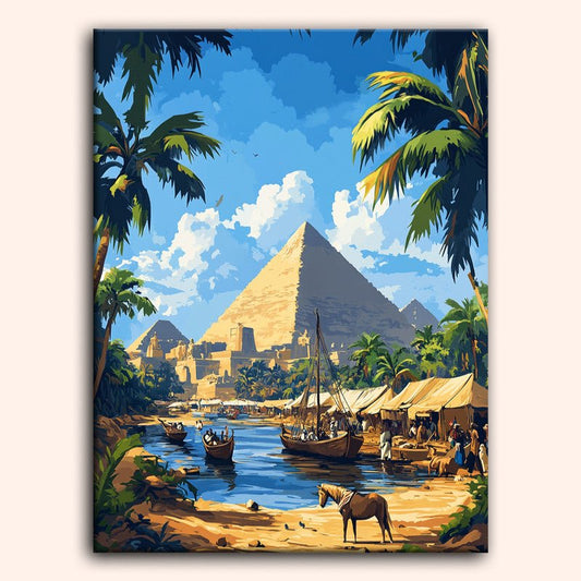 Paint by numbers - Sunset Pyramid - MyArt