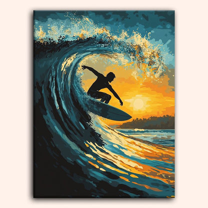 Paint by numbers - Sunset Surf - MyArt