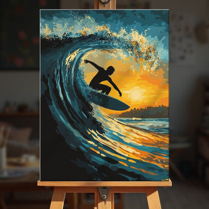 Paint by numbers - Sunset Surf - MyArt