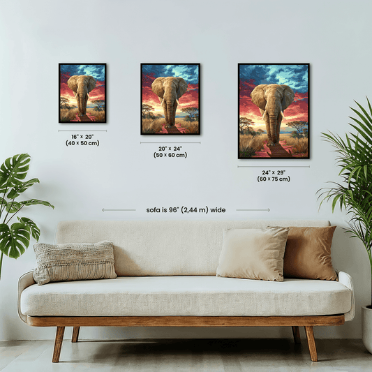 Paint by numbers - Sunset Elephant - MyArt