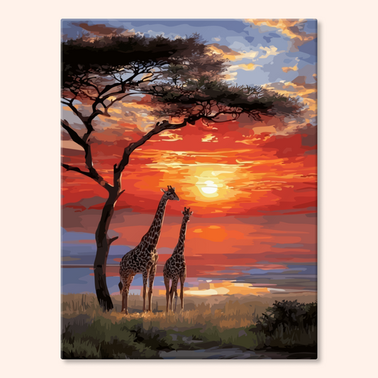Sunset Giraffes