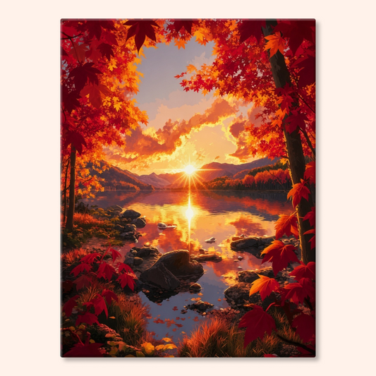 Paint by numbers - Sunset Lake - MyArt