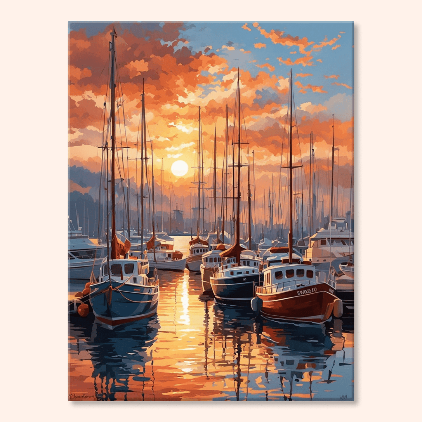 Paint by numbers - Sunset Marina - MyArt