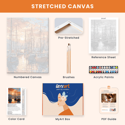 Paint by numbers - Sunset Marina - MyArt