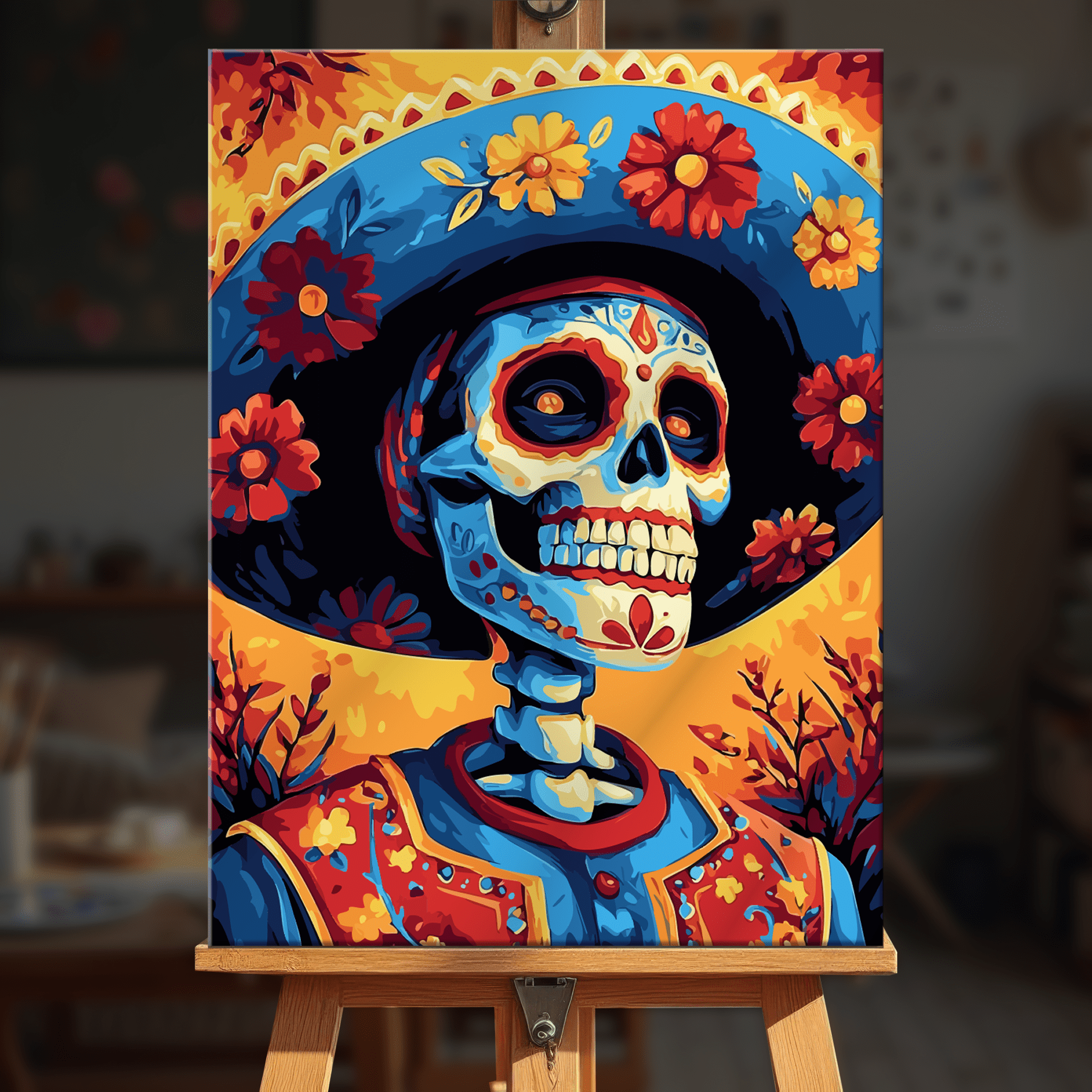 Paint by numbers - Sunset Skull - MyArt