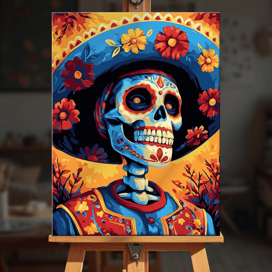 Paint by numbers - Sunset Skull - MyArt