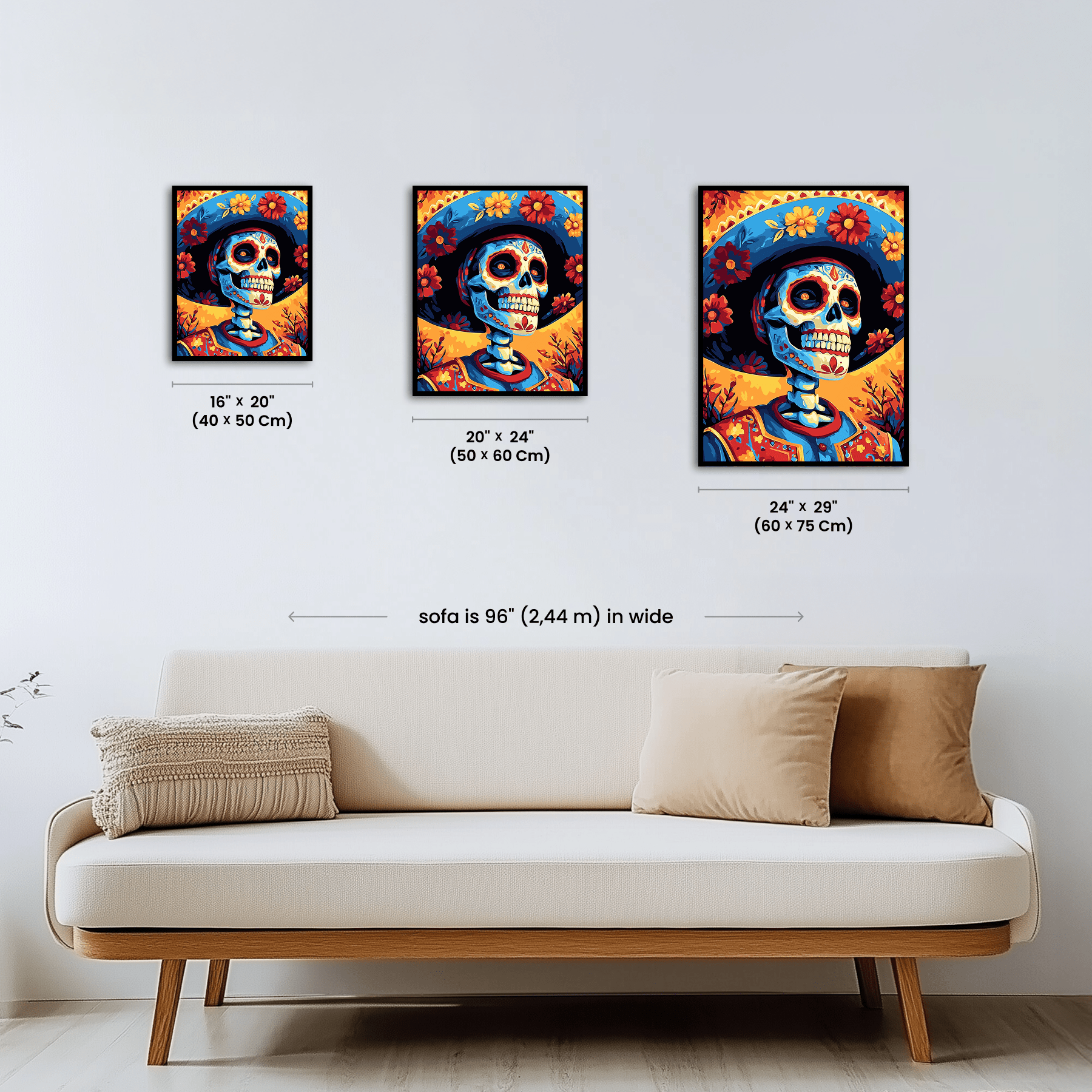 Paint by numbers - Sunset Skull - MyArt