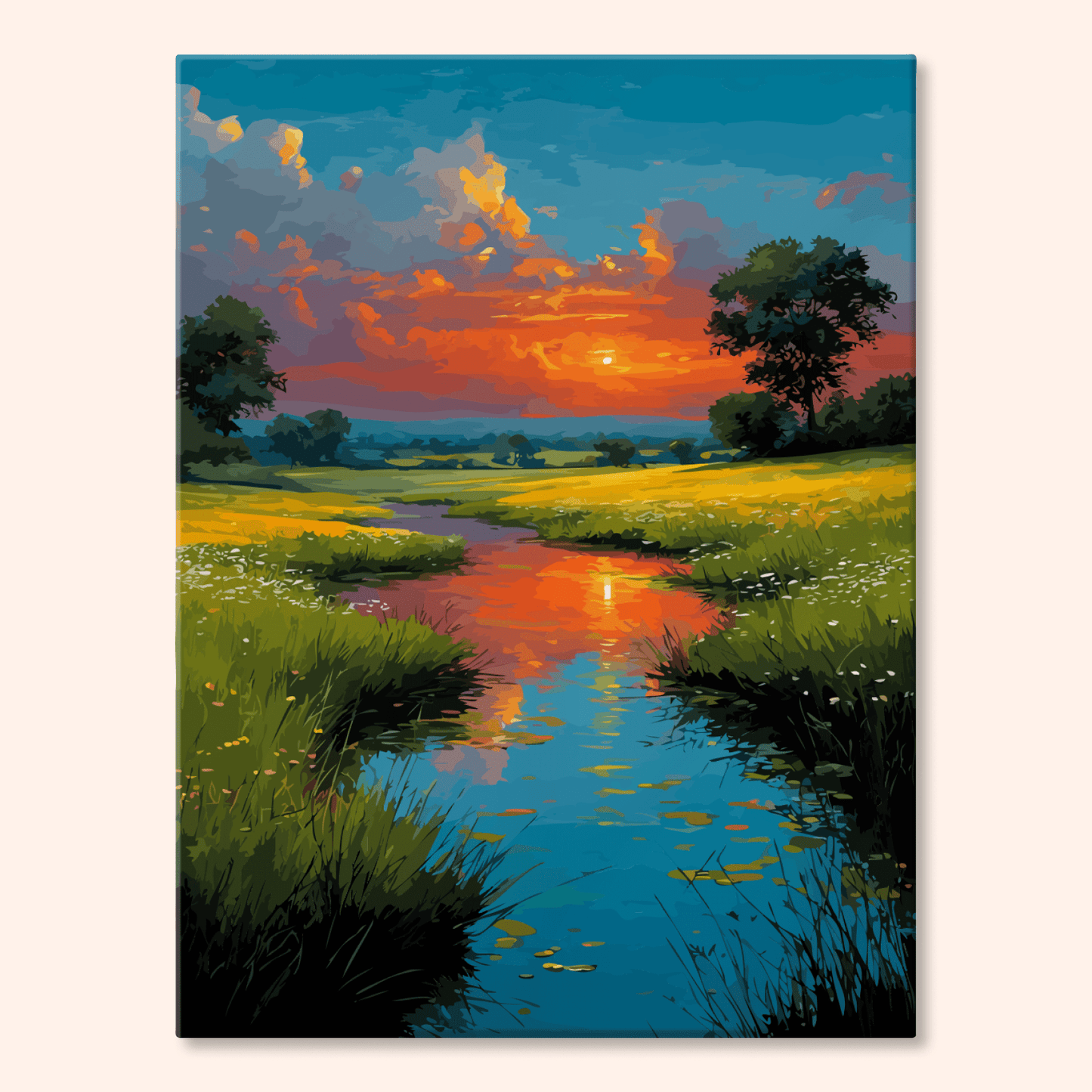 Paint by numbers - Sunset Stream - MyArt