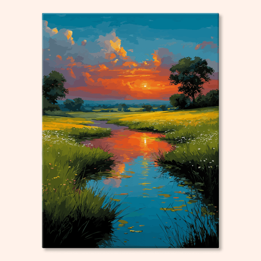 Paint by numbers - Sunset Stream - MyArt