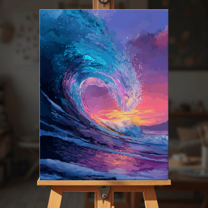 Paint by numbers - Sunset Wave - MyArt