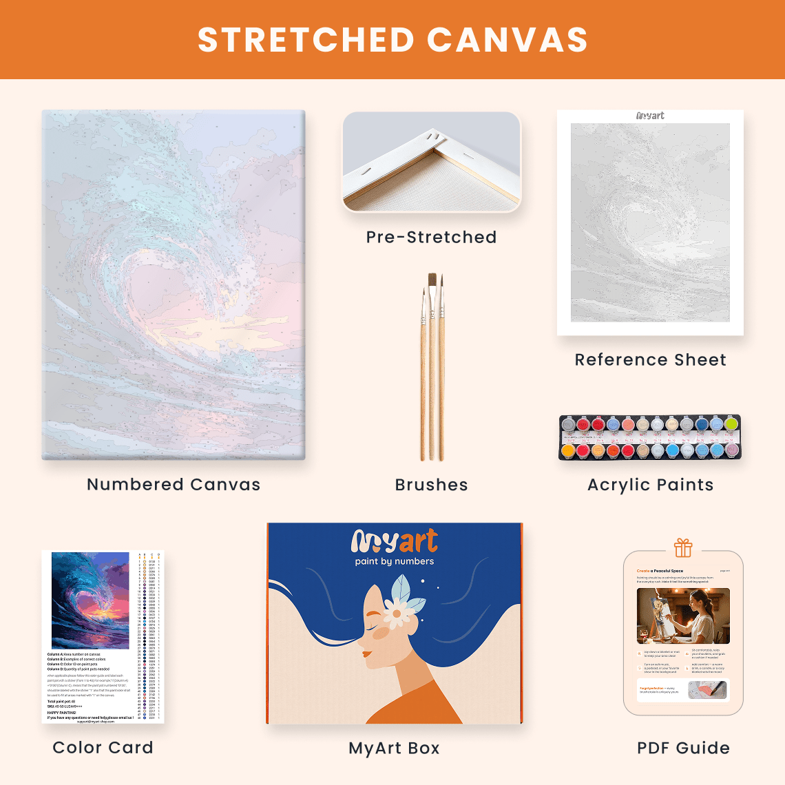Paint by numbers - Sunset Wave - MyArt