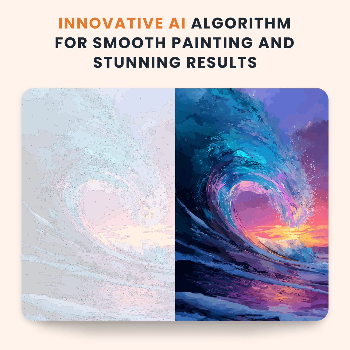 Paint by numbers - Sunset Wave - MyArt