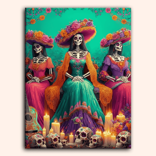 Paint by numbers - Triple Catrinas - MyArt