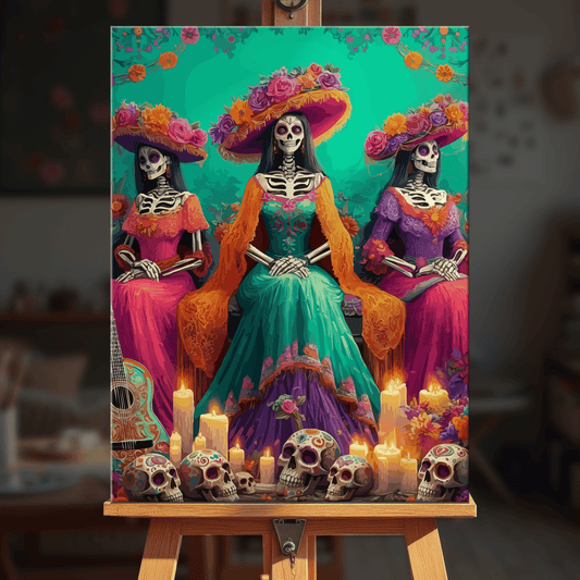 Paint by numbers - Triple Catrinas - MyArt