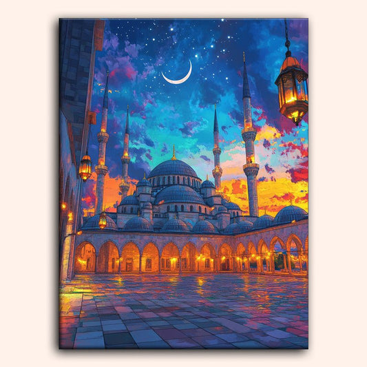 Paint by numbers - Twilight Courtyard - MyArt