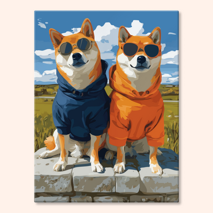 Twin Shibas