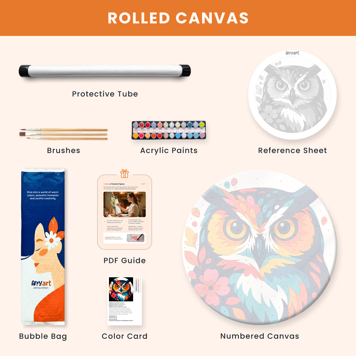 Paint by numbers - Vivid Owl - MyArt