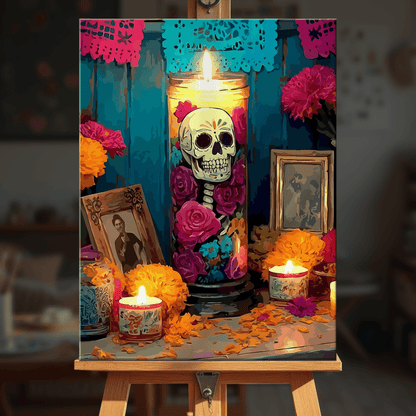 Paint by numbers - Votive Skull - MyArt