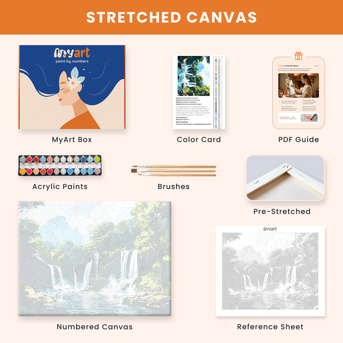 Paint by numbers - Whispering Falls - MyArt